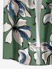 Flowers Watercolor Print Plus Size Matching Hawaii Beach Outfit For Couples -  