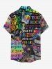 Colorful Ombre Letters Skull Print Matching Outfit For Couples -  