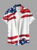 Patriotic American Flag Paint Splatter Print Matching Outfit For Couples - Blanc 