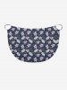 Flower Leaf Branch Print Hawaii Convertible Beach Cover Up - Cadetblue 6X