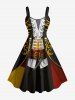 Pirate Costume Pattern Print Plus Size Matching Hawaii Beach Outfit For Couples -  