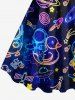 Plus Size Galaxy Duck Astronaut Stars Planet Print Hawaii Tank Dress -  