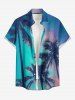 Coconut Tree Ombre Sky Print Plus Size Matching Hawaii Beach Outfit For Couples -  