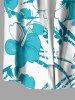 Hibiscus Flowers Leaf Print Buttons Pocket Hawaii Shirt For Men -  