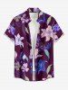 Flower Leaf Print Shirt Swimsuit Matching Hawaii Beach Outfit For Couples -  