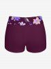 Flower Leaf Print Shirt Swimsuit Matching Hawaii Beach Outfit For Couples -  