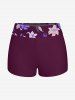 Flower Leaf Print Shirt Swimsuit Matching Hawaii Beach Outfit For Couples -  