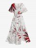 Tropical Leaf Print Matching Hawaii Beach Outfit For Couples - Rouge 