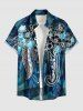 Hibiscus Flowers Leaf Print Plus Size Matching Hawaii Beach Outfit For Couples -  