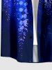 Flowers Leaf Ombre Print Buttons Pocket Hawaii Shirt For Men -  