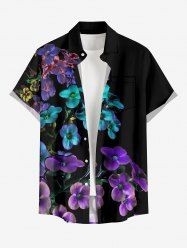 Chemise hawaïenne à imprimé floral et poches boutonnées grande taille pour hommes - Concorde 2XL