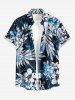 Flowers Leaf Print Matching Hawaii Beach Outfit For Couples -  