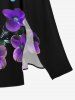 Robe midi trapèze grande taille à imprimé floral hawaïen et poches fendues - Concorde XS