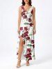 Tropical Leaf Flower Print Matching Hawaii Beach Outfit For Couples -  