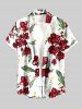 Tropical Leaf Flower Print Matching Hawaii Beach Outfit For Couples -  