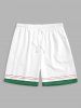 Ships From US Warehouse • Fast Delivery In 2–3 Business Days | Men's Matching Two Piece Co Ord Letter Palm Sun Graphic Printed Camp Collar Short Sleeves Shirt And Drawstring Casual Shorts Set -  