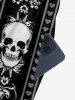 Skull Heart Striped Print Wide Leg Jumpsuit - Noir M