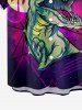 Chemise hawaïenne à poches boutons, imprimé cocotier, lune, dinosaure et galaxie, grande taille, pour hommes - Concorde 6XL