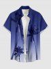 Coconut Tree Ombre Sky Print Plus Size Matching Hawaii Beach Outfit For Couples -  