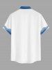 Coconut Tree Sea Waves Print Buttons Pocket Hawaii Shirt For Men -  