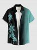 Coconut Tree Ombre Print Matching Hawaii Beach Outfit For Couples - Turquoise Foncée 