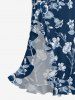 Flowers Leaf Print Matching Hawaii Beach Outfit For Couples -  