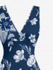 Flowers Leaf Print Matching Hawaii Beach Outfit For Couples -  