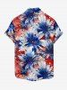 Patriotic American Flag Flowers Paint Splatter Print Matching Outfit For Couples - Rouge 