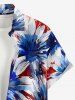 Patriotic American Flag Flowers Paint Splatter Print Matching Outfit For Couples - Rouge 