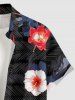 Coconut Tree Hibiscus Flower Print Plus Size Matching Hawaii Beach Outfit For Couples -  