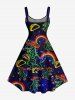 Dinosaur Rainbow Hot Dog Heart Galaxy Print Hawaii Tank Dress -  
