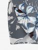 Flowers Leaf Print Convertible Hawaii Beach Cover - Gris 5X