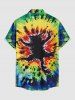 Spiral Tie Dye Cat Print Matching Hawaii Beach Outfit For Couples - Vert 