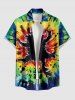 Spiral Tie Dye Cat Print Matching Hawaii Beach Outfit For Couples - Vert 