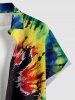 Spiral Tie Dye Cat Print Matching Hawaii Beach Outfit For Couples - Vert 