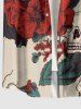 Skulls Leaf Flower Print Matching Hawaii Beach Outfit For Couples -  