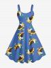 Duck Swimming Ring Print Matching Hawaii Beach Outfit For Couples - Bleu 