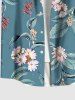 Flowers Leaf Print Matching Hawaii Beach Outfit For Couples -  