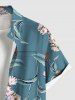 Flowers Leaf Print Matching Hawaii Beach Outfit For Couples -  