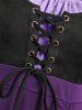 Plus Size Medieval Renaissance Peasant Corset Lace Up Dress Tavern Maid Costume -  