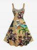 Skulls Skeleton Pirate Coconut Tree Beer Print Matching Hawaii Beach Outfit For Couples -  
