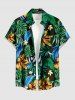 Flower Tropical Leaf Print Matching Hawaii Beach Outfit For Couples -  