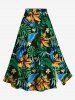 Flower Tropical Leaf Print Matching Hawaii Beach Outfit For Couples -  