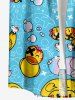 Ducks Bubble Print Matching Hawaii Beach Outfit For Couples -  