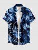 Flowers Leaf Tie Dye Print Matching Hawaii Beach Outfit For Couples -  