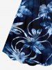 Flowers Leaf Tie Dye Print Matching Hawaii Beach Outfit For Couples -  