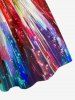 Patriotic American Flag Painting Print A Line Dress -  