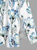 Flowers Leaf Print Split Hawaii Midi Dress -  