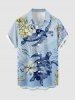 Flower Turtle Coral Print Matching Hawaii Sea Creatures Beach Outfit For Couples -  