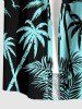 Coconut Tree Bird Colorblock Print Matching Hawaii Beach Outfit For Couples -  